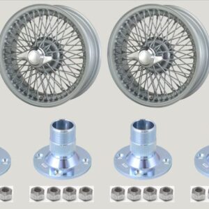 5.5 x 15" 72 Spoke Wire Wheel Kit (Silver Painted)