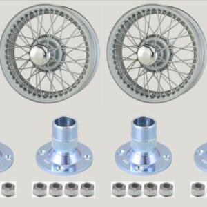 4 x 15" 48 Spoke Wire Wheel Kit (Silver Painted)