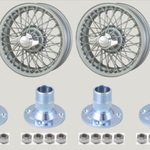4.5 x 15" 60 Spoke Wire Wheel Kit (Silver Painted)