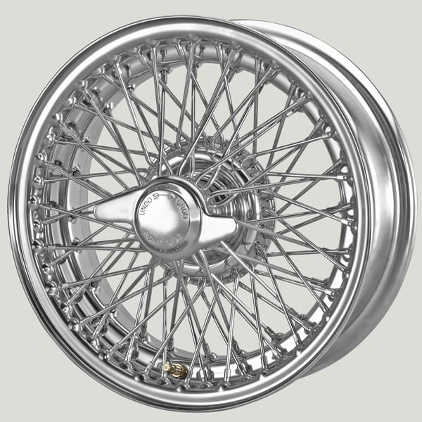 5.5 x 15" 72 Spoke Wire Wheel (Chrome)